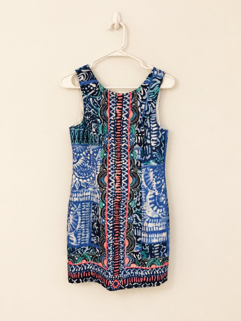 Lilly Pulitzer Navy Aqua Pink Printed Sleeveless Shift Dress 2